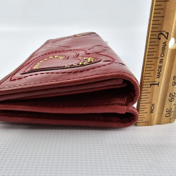 Fossil Women's Red Hayley Flip Wallet - Picture 9 of 9